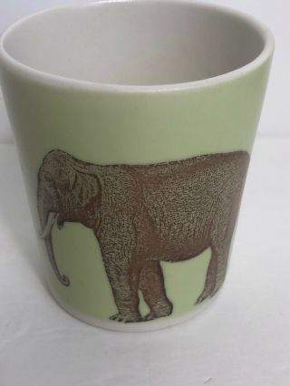 Gleena Handmade Porcelain Elephant Light Green Tumbler Hand Made Usa