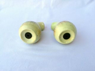 Vintage Vernonware Raffia Hand Painted Salt and Pepper Shapers - 2