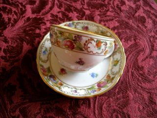 Schumann Barvaria - Us Zone - Empress Dresden Flowers - Small Tea Cup & Saucer