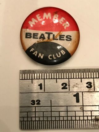 Member Beatles Fan Club Circa 1964 Pinback Button