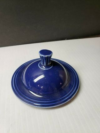 Vintage Fiesta Ware Art Deco Cobalt Blue Sugar Bowl Lid