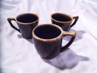 Pfaltzgraff Vintage Gourmet Brown Drip Design 3 Coffee Mugs Hot Cocoa