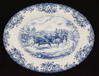 Johnson Brothers Coaching Scenes Oval Platter (14 " By 10 3/4 ")