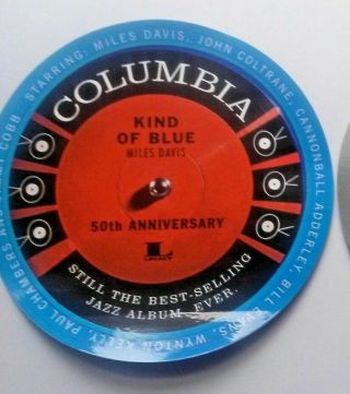 Miles Davis - 2 Rare 50th Anniversary Promo Stickers For Kind Of Blue