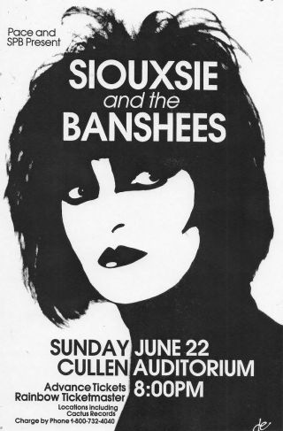 Siouxsie And The Banshees 13x19 Concert Poster C