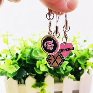 X One Nct Metal Keychain Exo Got7 Keyring Key Holder Phone Strap Bag Pendant