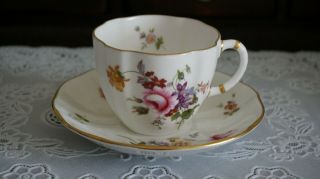 Vintage Royal Crown Derby English Bone China Derby Posies Cup & Saucer,  England
