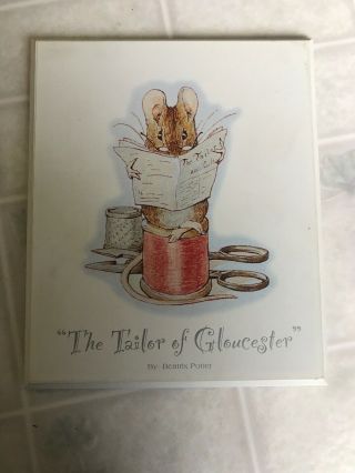 Beatrix Potter Wooden Picture The Tailor Of Gloucester White Background