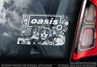 Oasis - Car Window Sticker - Indie Rock Britpop Music - Liam Noel Gallagher Sign