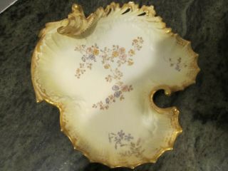 Mr France 9” M Redon Limoges Porcelain Plate Dish Yellow And Blue Flowers