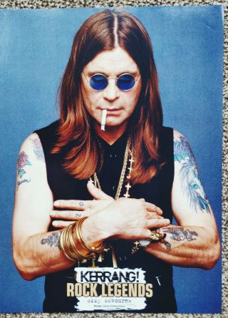 Ozzy Osbourne - Kerrang Poster - Black Sabbath - Rock Legends - Rare