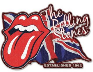 Rolling Stones - Lick The Flag Patch 9cm X 6.  4cm