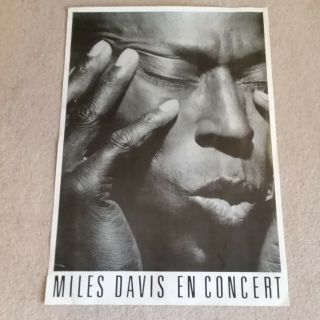 Miles Davis En Concert Clutching Face Jazz Poster