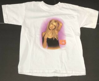 Vintage 1999 Christina Aguilera Medium (10 - 12) Girls T Shirt Gildan Pop Music M