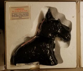 Vintage 1970 Royal Adderly Liquor Bottle Decanter Scottie Dog Collectable Black