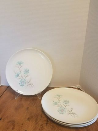 4 Vtg Tst Taylor Smith & Taylor Ever Yours Boutonniere 10 " Dinner Plates 1950 