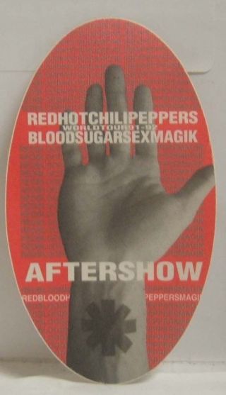 Red Hot Chili Peppers - Concert Tour Cloth Backstage Pass