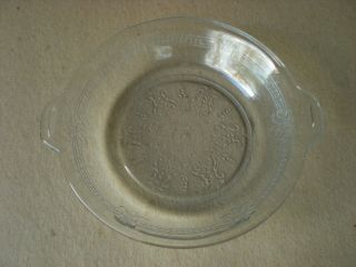 Vintage Fire King Glasbake Clear Glass 6 3/4 " Bowl W Handles
