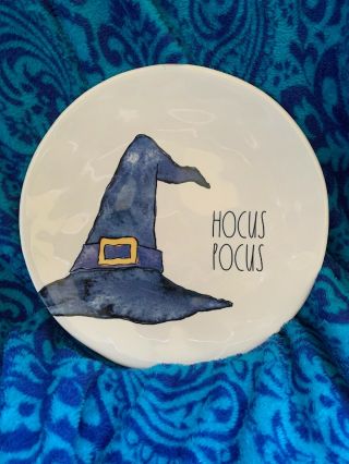 Rae Dunn Hocus Pocus Halloween Witch’s Hat 11” Ceramic Plate