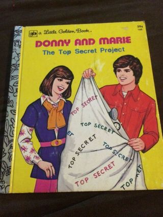 Vintage Little Golden Book Donny And Marie Top Secret Project Osmond Euc