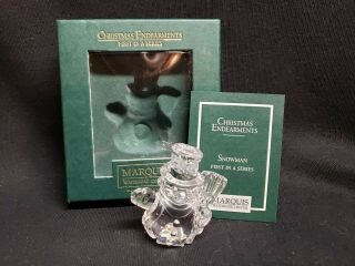 Waterford Crystal Marquis Snowman Christmas Ornament 1st In Series