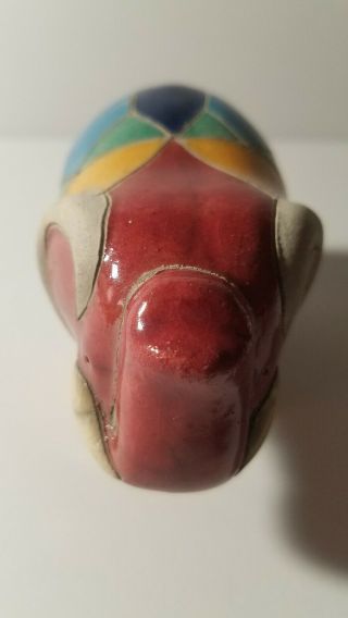 The Fenix Raku Pottery Elephant 3.  5 Inch Figurine Hand Made in South Africa 4