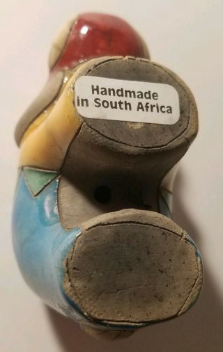 The Fenix Raku Pottery Elephant 3.  5 Inch Figurine Hand Made in South Africa 5
