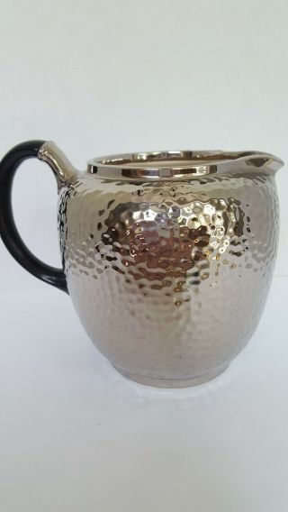 Arthur Wood Made In England Pitcher Silver Color Ceramic