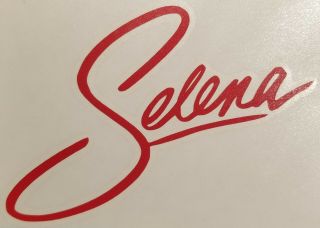 Selena Quintanilla Signature Logo Vinyl Decal Sticker Red Ready To Ship