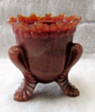 Boyd Art Glass Forget Me Not Toothpick Holder No 1 (carmine) 122