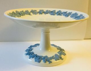 Vintage Wedgwoodo Of Etruria & Barlaston Embossed Queens Ware Candy Dish