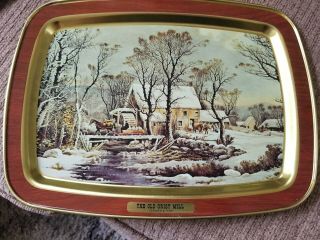 Vintage Currier and Ives set of 4 Trays. 4