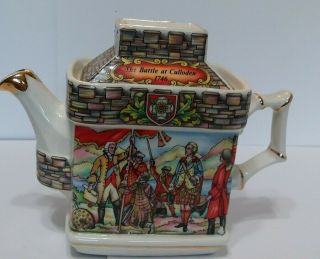Sadler Teapot Bonnie Prince Charlie " Battle Of Culloden Scotland "