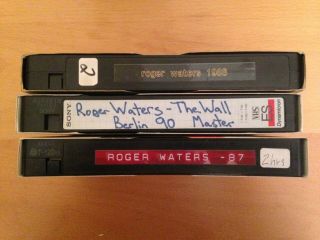 Vhs As Blank - 3 Tapes Of Music Concerts,  Roger Waters - Pink Floyd
