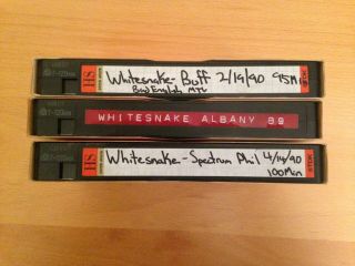 Vhs As Blank - 3 Tapes Of Music Concerts,  Whitesnake