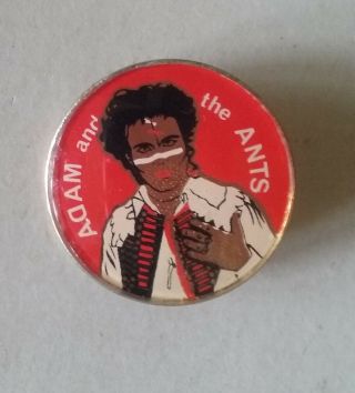 Adam And The Ants Button Badge.  Kings Of The Wild Frontier.  Ant Music.  80 