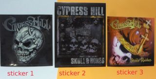 Cypress Hill Licensed (3) Sticker Set Rap Hip Hop Weed Dope