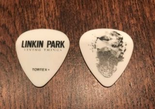 Linkin Park Living Things 2012 Tour Guitar Pick Chester Bennington White 1