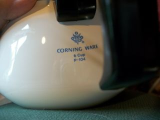 Corning Ware Blue Cornflower 6 Cup Tea Pot & Lid - Model P - 104 4
