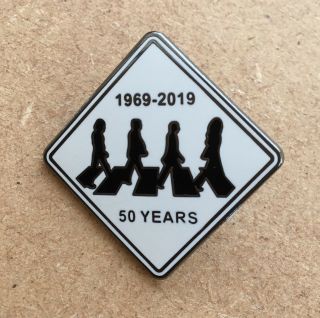 50 Years Of Abbey Rd Enamel Pin Badge - Rare Limited Edition The Beatles Fab 4