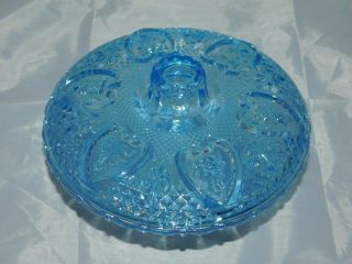 Gorgeous Vintage Light Blue Floral Candy Dish With Lid 2