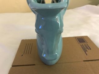 Royal haeger teal blue horse head vase w 2