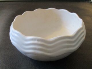 Vintage Mccoy Art Pottery Large Bowl - White Planter