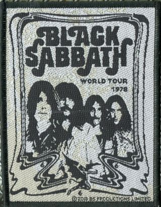 Black Sabbath Patch World Tour 1978 Woven Patch