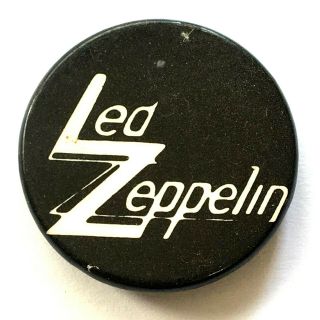 Led Zeppelin - Logo - Old Og Vtg 1970`s Button Pin Badge 25mm