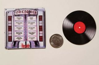Miniature Record Album Barbie Gi Joe 1/6 Playscale Foreigner Jukebox Hero