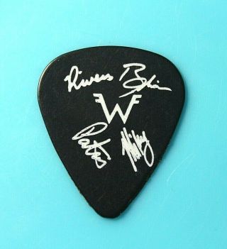 Weezer // Rivers Cuomo 2005 Make Believe Tour Guitar Pick // Black/white
