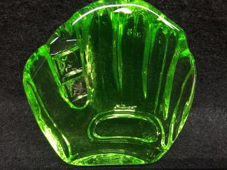 Green Vaseline Glass Baseball Sports Mitt Uranium Yellow Little League Softball