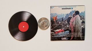 Miniature Record Album Barbie Gi Joe 1/6 Playscale Woodstock 60s Music
