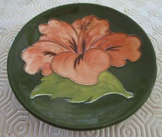 Moorcroft England Art Pottery 4 3/4 " Hibiscus Plate
